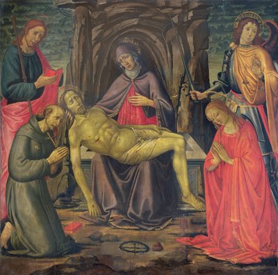 Pieta and Saints by Jacopo del Sellaio